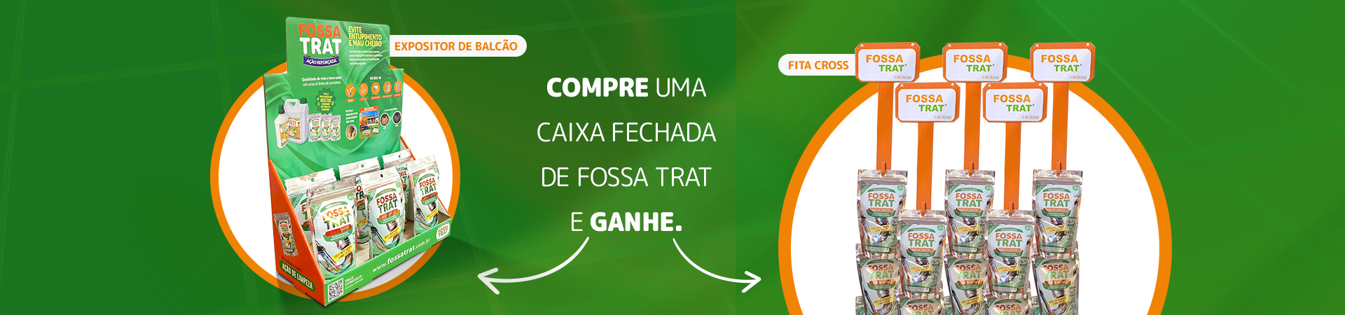 Expositor de Balcão e Fita Cross